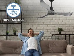 Ventilateur de plafond Réversible Thermostat Wifi Moteur à courant continu Toits en pente Télécommande Mémoire