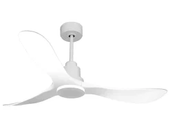 Ventilateur de plafond Réversible Thermostat Wifi Moteur à courant continu Toits en pente Télécommande Hypersilence Mémoire