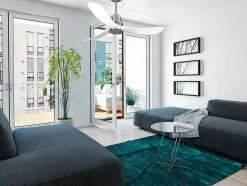 Ventilateur de plafond Réversible Thermostat Wifi Moteur à courant continu Toits en pente Télécommande Hypersilence Mémoire Shopi