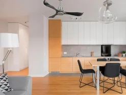 Ventilateur de plafond Réversible Thermostat Wifi Moteur à courant continu Toits en pente Télécommande Adaptateur 2/3 Lames Hyper