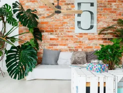 Ventilateur de plafond Réversible Thermostat Wifi Moteur à courant continu Toits en pente Télécommande Hypersilence Mémoire