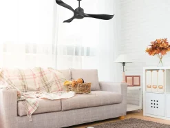 Ventilateur de plafond Réversible Thermostat Wifi Moteur à courant continu Toits en pente Télécommande Adaptateur 2/3 Lames Hyper