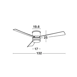 Ventilateur de Plafond SATIN Nickel et bois
