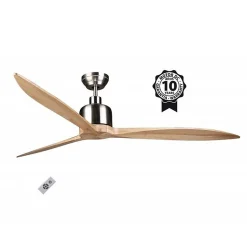Ventilateur de plafond superdestratificateur,moteur DC,166 cm pales bois massif, ultra silencieux, wifi et thermostat