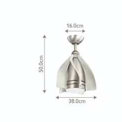 Ventilateur de Plafond Terna 38cm - Nickel brossé