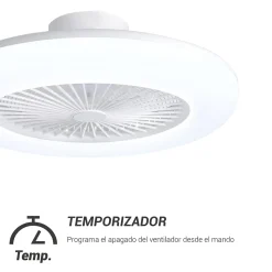 Ventilateur de plafond type plafonnier avec lumière LED