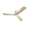 Ventilateur plafond 132 cm bois naturel, moteur DC réversible, télécommande, silencieux