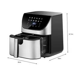 Ventilateur plafond 132 cm bois naturel, moteur DC réversible, télécommande, silencieux