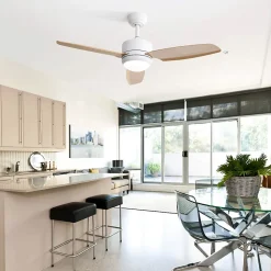 Ventilateur plafond 46 pouces, 3 pales ABS, moteur DC 6 vitesses, télécommande chambre