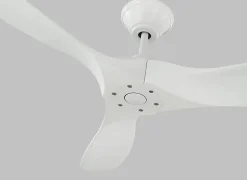 Ventilateur Plafond DC Réversible Blanc en Bois blanc sans Lumière, Télécommande - EXQUIO, 132 cm