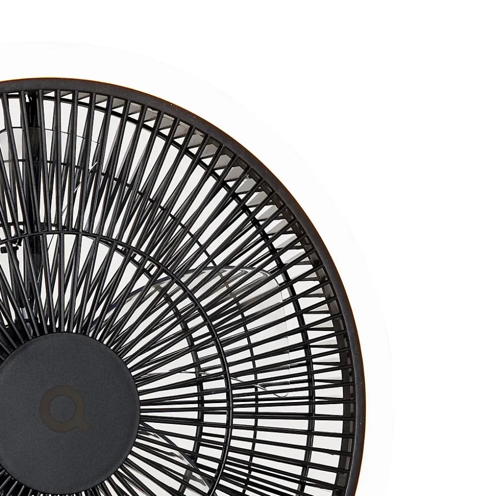 Ventilateur sur pied trépied noir avec LED à intensité variable 3 niveaux - Meric