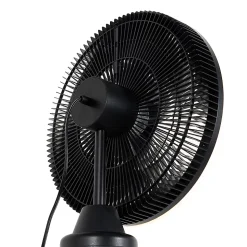 Ventilateur sur pied trépied noir avec LED à intensité variable 3 niveaux - Meric