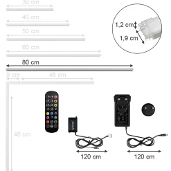 Vicco Bande LED Blanc 80cm avec kit de démarrage