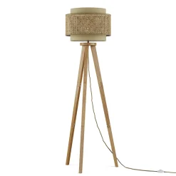 Vicco Lampadaire rotin/crème 45x142cm