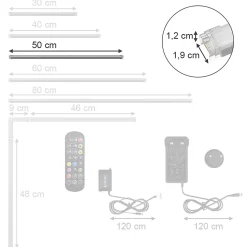 Vicco LED Stripe blanc 50 x 1.5 x 1.5 cm