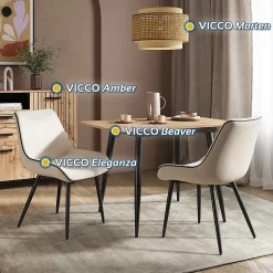 Vicco Plafonnier rotin/crème 45x31cm