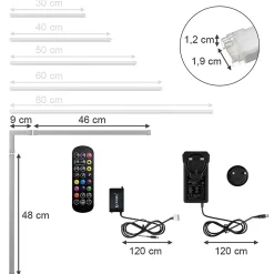 Vicco Ruban lumineux LED Blanc 55cm Kit de démarrage
