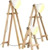 vidaXL Lampadaire 3 pcs Lampe sur Pied Eclairage Luminaire Salon Chambre à Coucher Couloir Maison Intérieur Blanc E27 Bois 320594