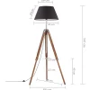 vidaXL Lampadaire à Trépied Marron Lampe sur Pied Lampe à Piédestal Salon Salle de Séjour Maison Intérieur Miel et Noir 141 288079
