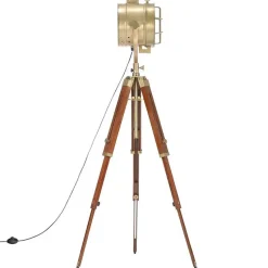 vidaXL Lampadaire à Trépied Lampe sur Pied Lampe à Piédestal Hauteur Réglable Salon Maison Intérieur 165 cm Bois de Manguier 28611