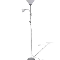 vidaXL Lampadaire Gris Lampe sur Pied Lampe de Sol Lampe Lumière de Salon 242732