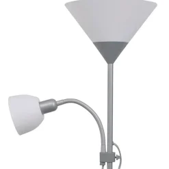 vidaXL Lampadaire Gris Lampe sur Pied Lampe de Sol Lampe Lumière de Salon 242732