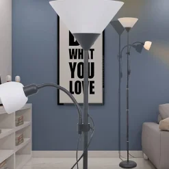 vidaXL Lampadaire Noir Lampe Sur Pied Lampe de Sol Lampe Lumière de Salon 242733