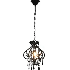 vidaXL Plafonnier avec Perles Rond Lampe Suspendue Lustre Luminaire Eclairage Salon Salle de Séjour Salle à Manger Chambre à 28159