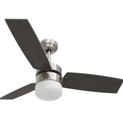 vidaXL Ventilateur de plafond lampe et télécommande 108cm Marron foncé 51491