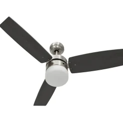 vidaXL Ventilateur de plafond lampe et télécommande 108cm Marron foncé 51491