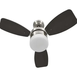 vidaXL Ventilateur de plafond lampe et télécommande 76 cm Marron foncé 51493
