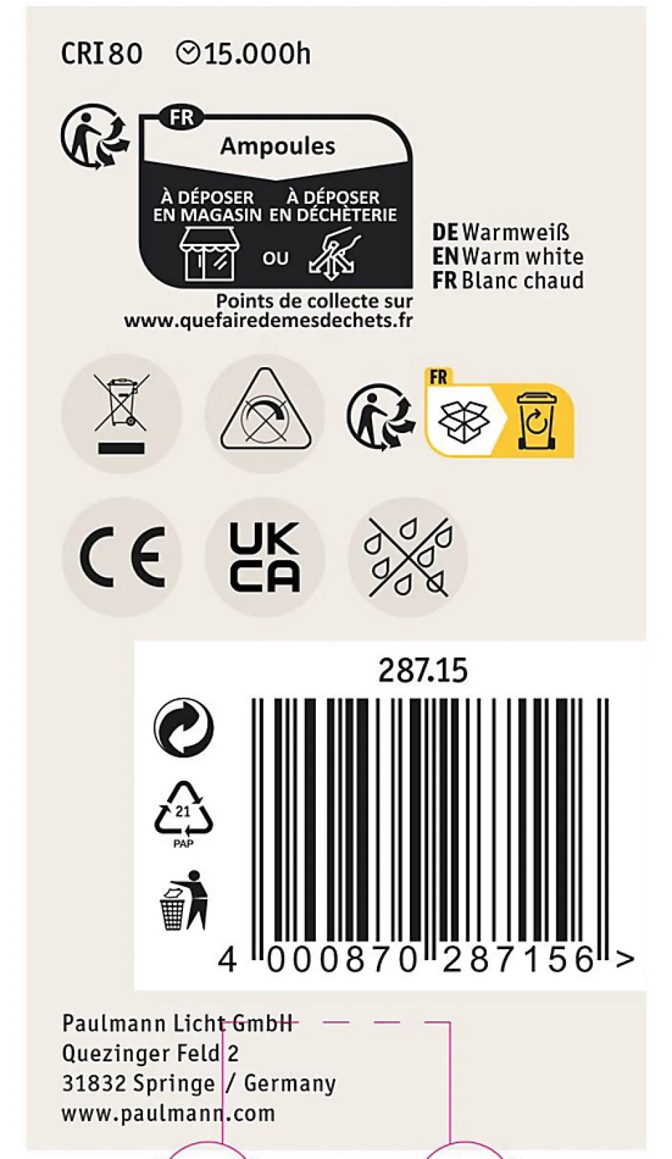 Vintage Edition Standard 230 V Ampoule LED E27 3x680lm 3x6,5W 2500K Doré