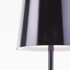 XAANA Lampe à poser extérieure LED 4W 300lm - noir chrome - métal - CCT - dimmable - rechargeable câble USB