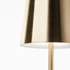 XAANA Lampe à poser extérieure LED 4W 300lm - laiton brossé - métal - CCT - dimmable - rechargeable câble USB