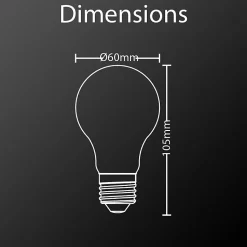 Xanlite - Ampoule à filament LED A60, culot E27, 7W cons. (60W eq.), lumière blanc chaud - RFE806GO