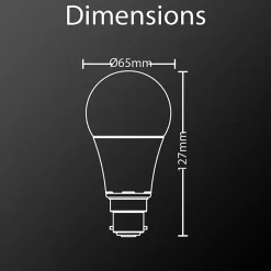 Xanlite - Ampoule LED A60, culot B22, 14,2W cons. (100W eq.), lumière blanc chaud - MB1521G