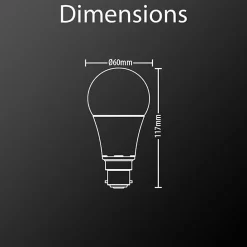 Xanlite - Ampoule LED A60, culot B22, 9W cons. (60W eq.), lumière blanc chaud - EB806G