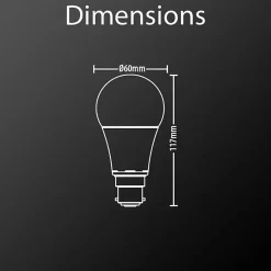 Xanlite - Ampoule LED A60, culot B22, 9W cons. (60W eq.), lumière blanc neutre - EB806GCW