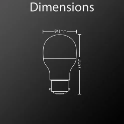 Xanlite - Ampoule LED P45, culot B22, 5,3W cons. (40W eq.), lumière blanc neutre - EB470PCW