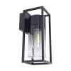Xanlite - Applique murale filaire noire fumée contemporain IP44, culot E27, 40W max - APFE40WNMODF