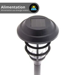 Xanlite - Balise Solaire 42cm IP44 - Effet flamme - SOBAFLAM