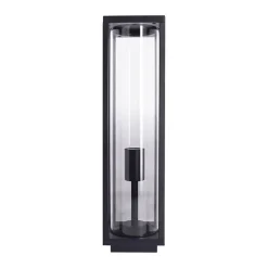 Xanlite - Borne filaire noire fumée contemporain IP44, culot E27, 40W max - LAME40WNMODF