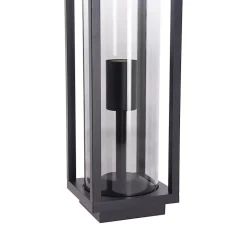 Xanlite - Borne filaire noire fumée contemporain IP44, culot E27, 40W max - LAME40WNMODF