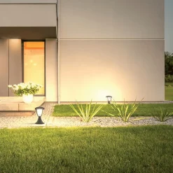 Xanlite - Borne filaire noire rétro IP44, culot E27, 40W max - BOFE40WNRET