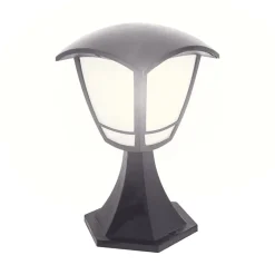 Xanlite - Borne filaire noire rétro IP44, culot E27, 40W max - BOFE40WNRET