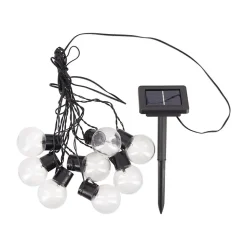 Xanlite - Guirlande Solaire Guinguette 5m IP44 - 8 Ampoules - Blanc chaud - GRL5GUINW