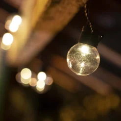 Xanlite - Guirlande Solaire Guinguette 5m IP44 - 8 Ampoules - Blanc chaud - GRL5GUINW