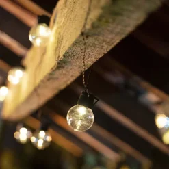 Xanlite - Guirlande Solaire Guinguette 5m IP44 - 8 Ampoules - Blanc chaud - GRL5GUINW