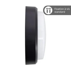 Xanlite - Hublot LED rond noir, 1500 Lumens, CCT, Blanc chaud, Blanc neutre, Blanc froid - HUB850RNIPCCT