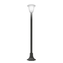 Xanlite - Lampadaire filaire noir 112cm rétro IP44, culot E27, 40W max - LAME40NRET